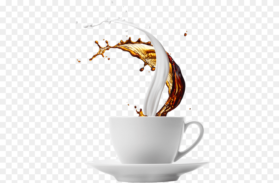 Gold Excellence Coffee Club Tea Cup Spill Coffee Kitchen Glass Splashback, Beverage, Coffee Cup Png Image