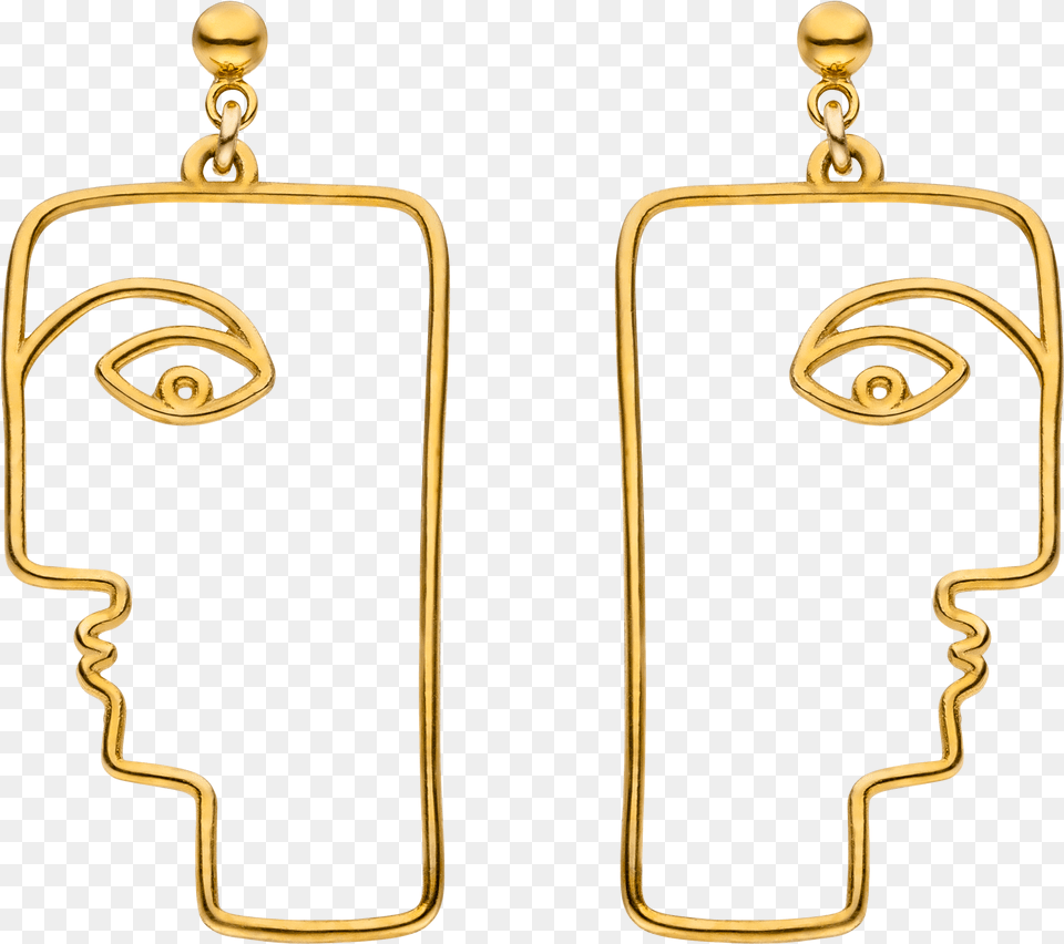 Gold Face Earrings, Accessories, Earring, Jewelry, Locket Free Png Download