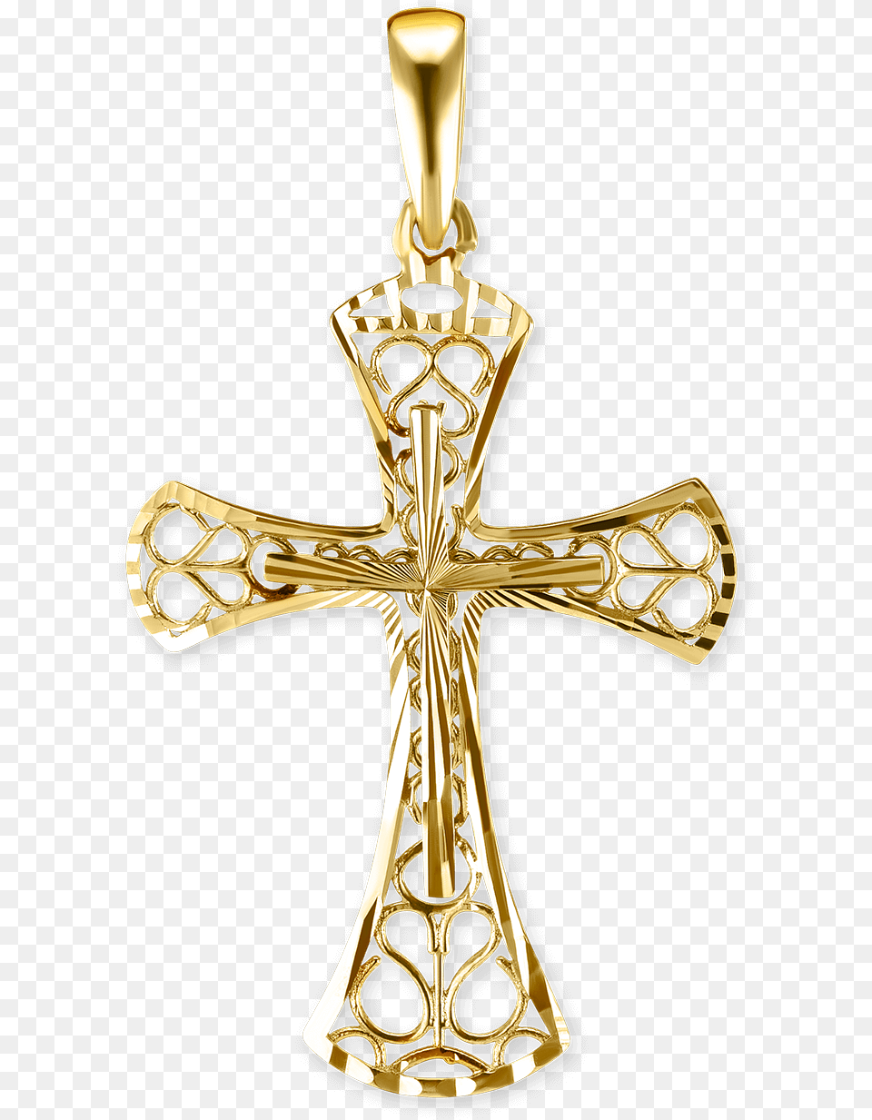Gold Filigree Cross Pendant Zales Gold Diamond Cross, Symbol, Accessories Png Image
