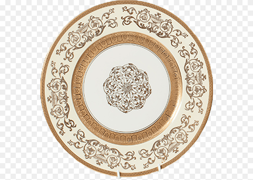 Gold Filigree Dinner Plates Old Form Of Compass, Art, Pottery, Porcelain, Plate Free Png
