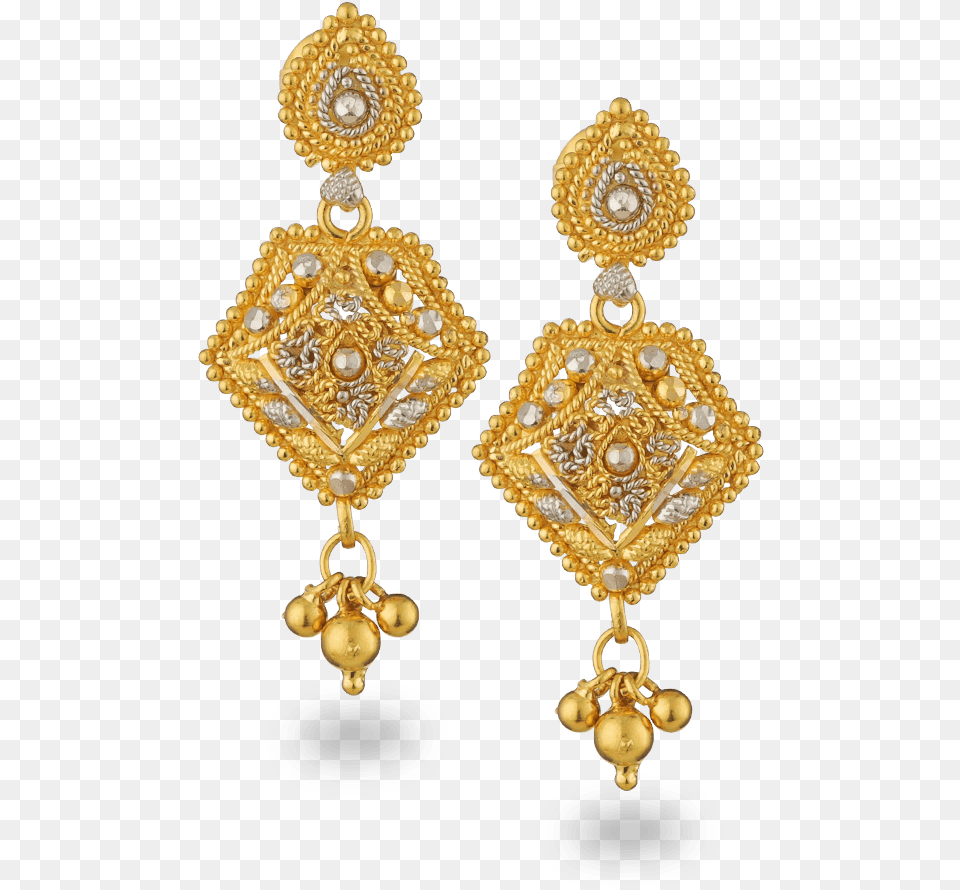 Gold Filigree Earrings Senco Gold Earrings Collection, Accessories, Earring, Jewelry, Necklace Png
