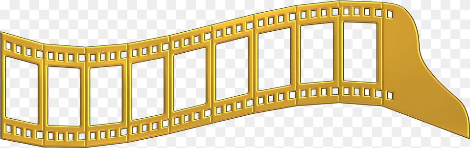 Gold Film Reel, Handrail, Fence Free Png Download