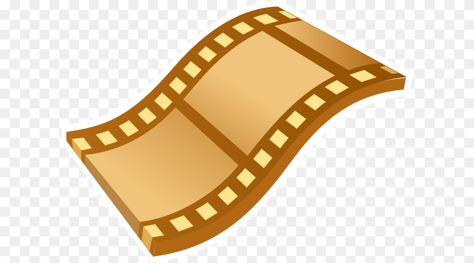 Gold Film Reel Transparent, Text Png