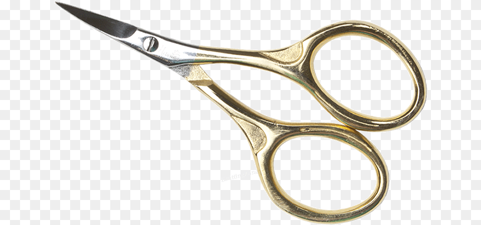 Gold Finish Scissors Scissors, Blade, Shears, Weapon Png Image