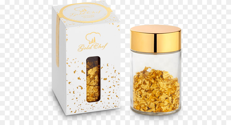 Gold Flakes 70 Mg Chef Lid, Jar, Bottle, Tape Free Png Download