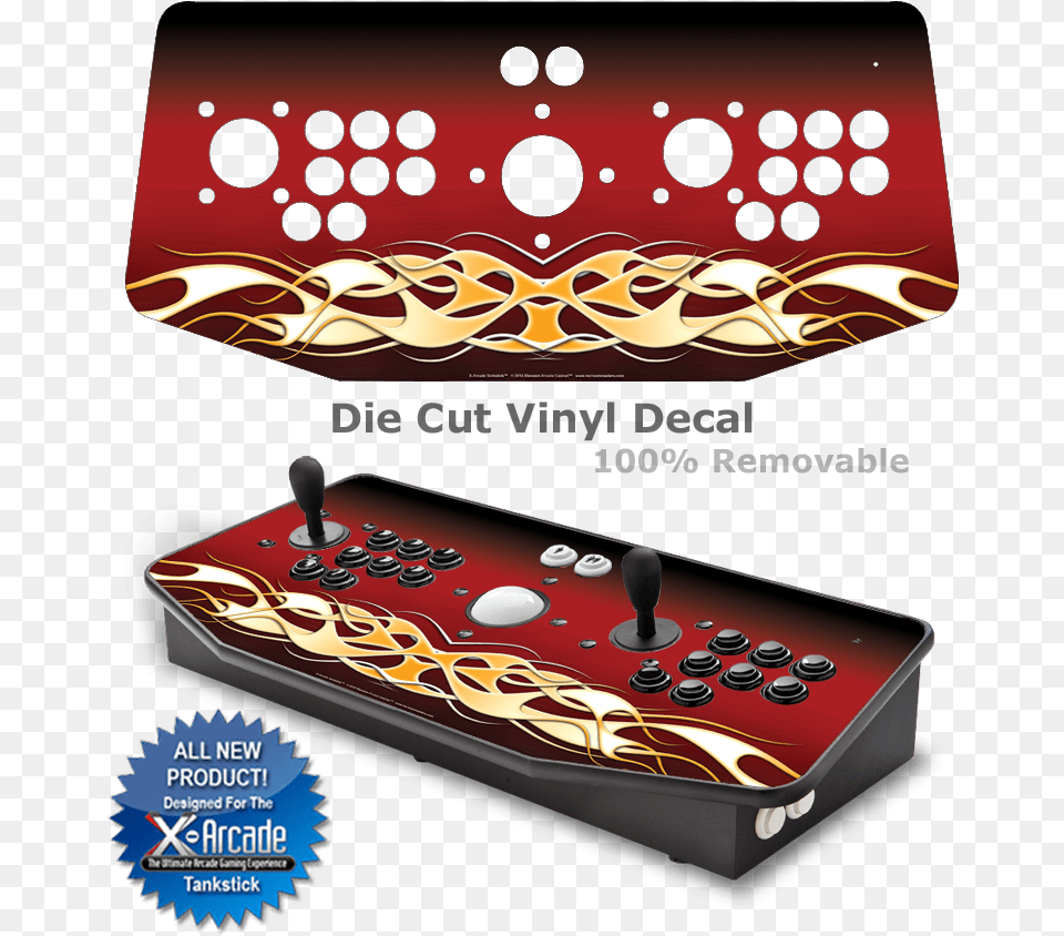 Gold Flames X Arcade Tankstick Graphic Overlay X Arcade Tankstick Art, Electronics, Mobile Phone, Phone, Joystick Png