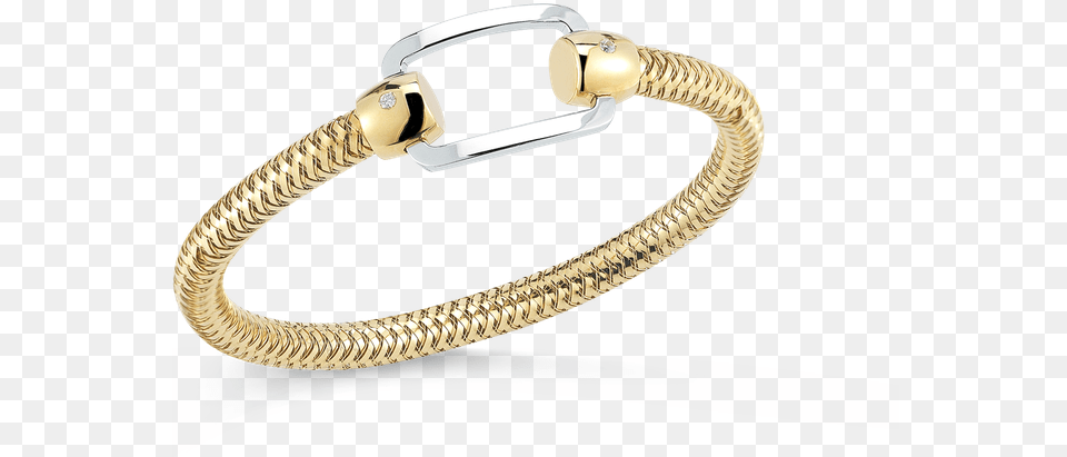 Gold Flexible Bangle With Rectangle Station And Diamonds Solid, Accessories, Bracelet, Jewelry, Blade Free Png