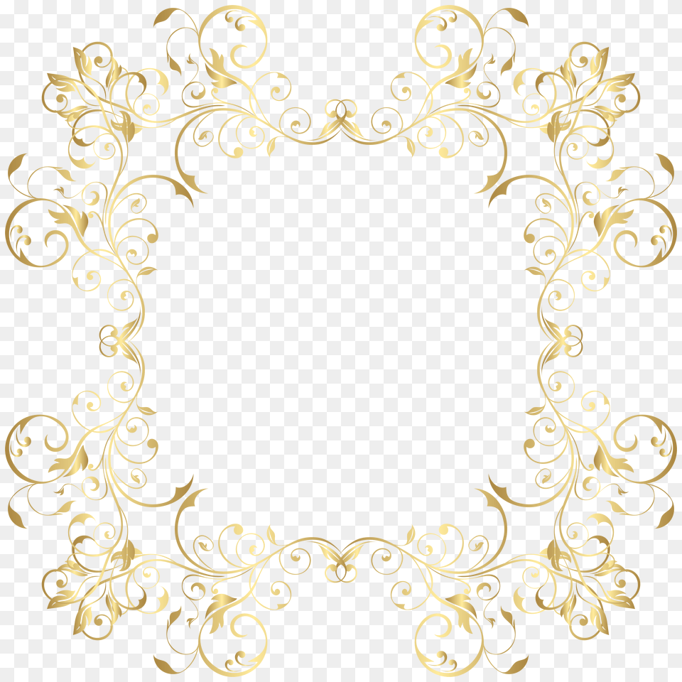 Gold Floral Border Frame, Texture, Curtain, Person Png