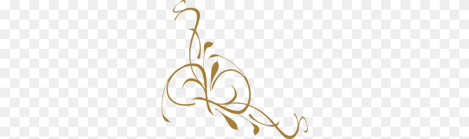 Gold Floral Design Clip Art, Handwriting, Text, Face, Head Png