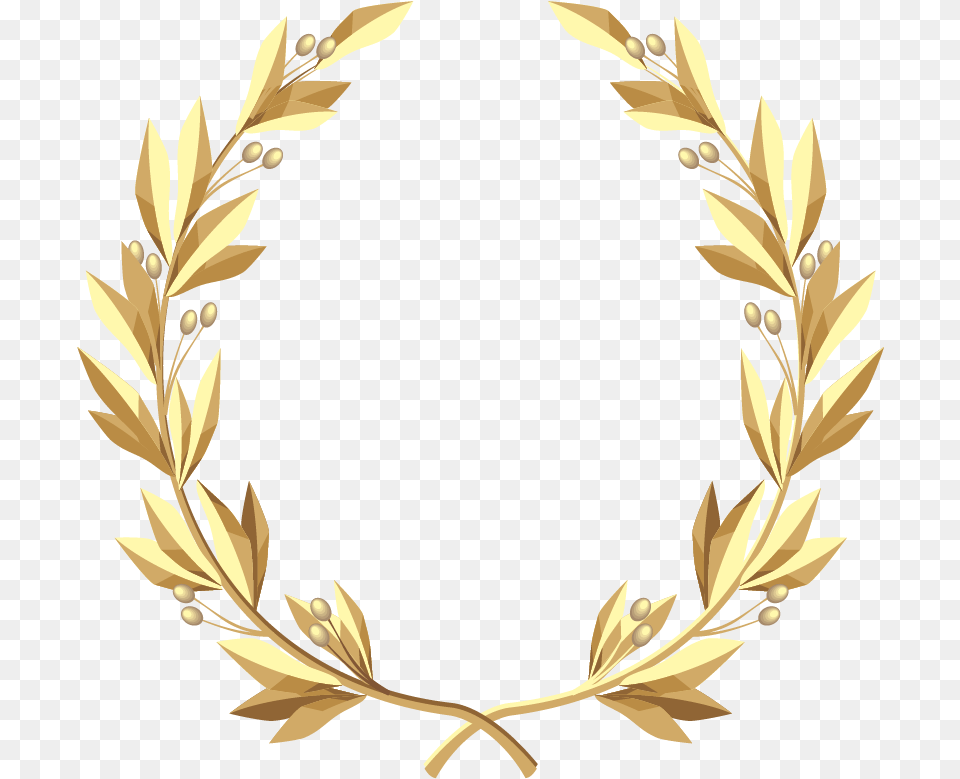 Gold Floral Wreath Transparent Transparent Gold Wreath, Plant, Accessories, Jewelry, Necklace Free Png