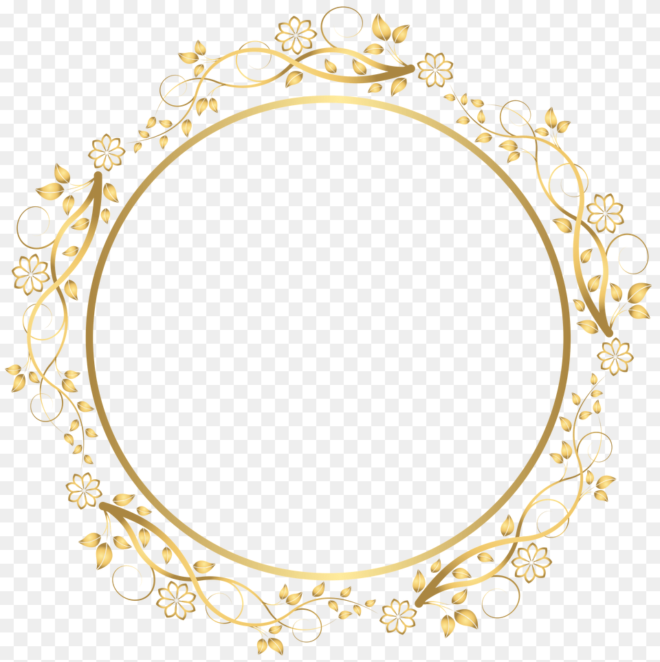 Gold Flower Frame Transparent Image, Oval, Chandelier, Lamp, Photography Free Png