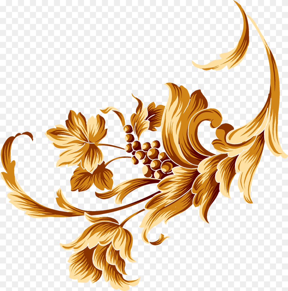 Gold Flower Icon, Art, Floral Design, Graphics, Pattern Free Png