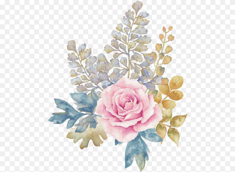 Gold Flower Vector Clipart Psd P Watercolor Flowers Background, Rose, Plant, Flower Arrangement, Flower Bouquet Free Png