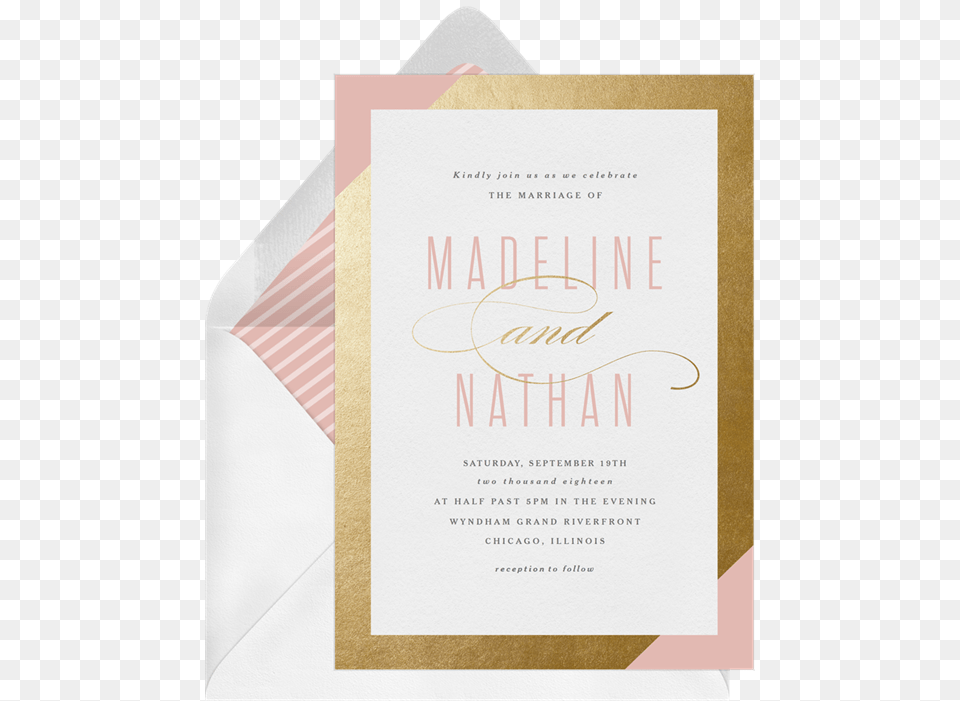 Gold Foil Frame By Stacey Meacham Design Llc Envelope, Advertisement, Poster Free Png