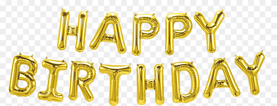 Gold Foil Happy Birthday Balloon By North Star Happy Birthday, Text Png Image