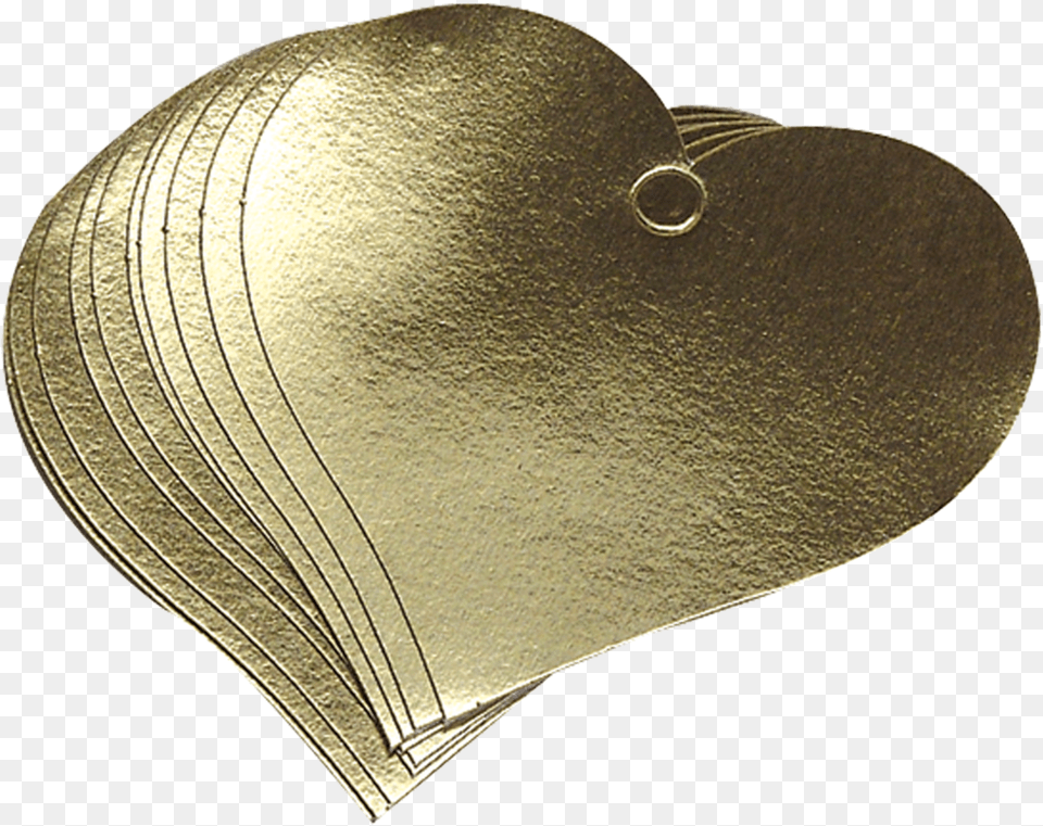 Gold Foil Heart Tags Heart, Cap, Clothing, Hat Free Png Download