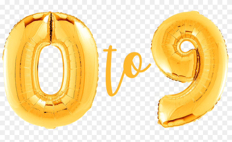 Gold Foil Numbers 30 Helium Filled Balloon Earrings, Text, Number, Symbol Free Png Download