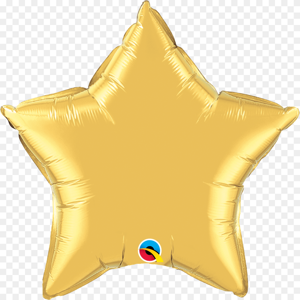 Gold Foil Picture Star Foil Balloon, Badge, Logo, Symbol, Clothing Free Png