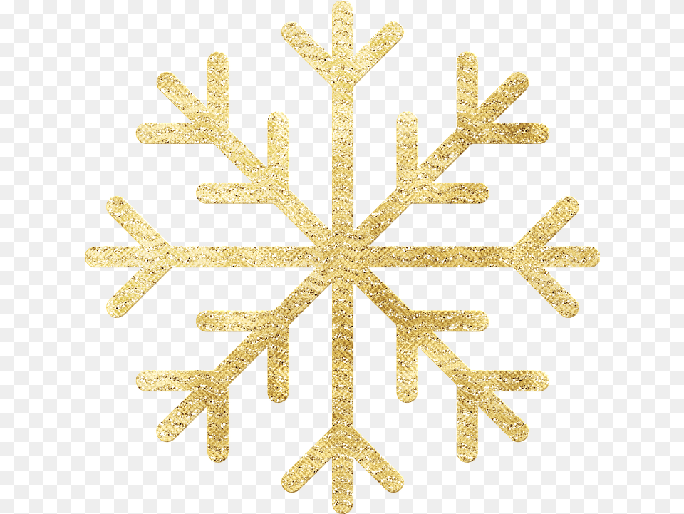 Gold Foil Snowflake Christmas Christmas Snowflake Vector, Nature, Outdoors, Cross, Symbol Free Png