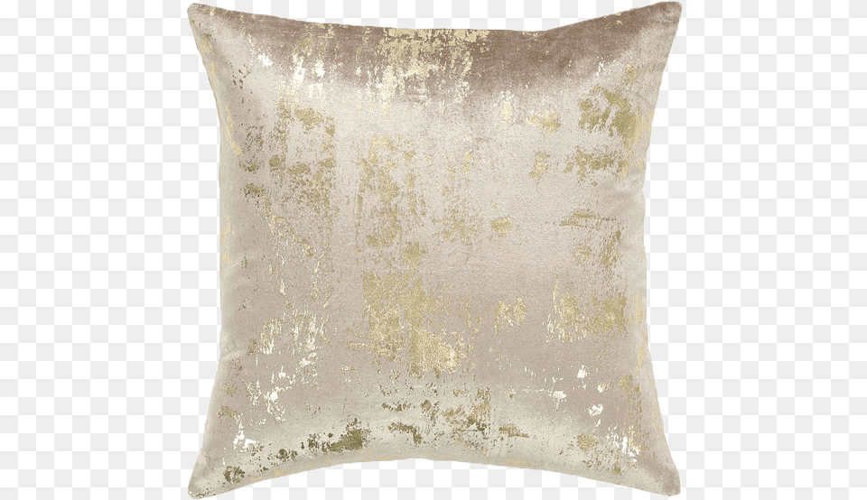 Gold Foil Velvet Pillow Cushion, Home Decor Png Image