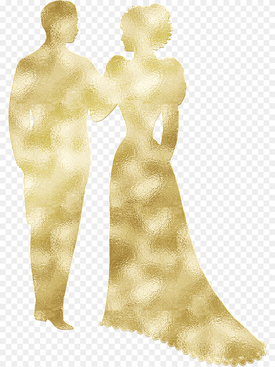 Gold Foil Vintage Wedding Couple Image On Pixabay Event, Gown, Clothing, Dress, Fashion Free Png