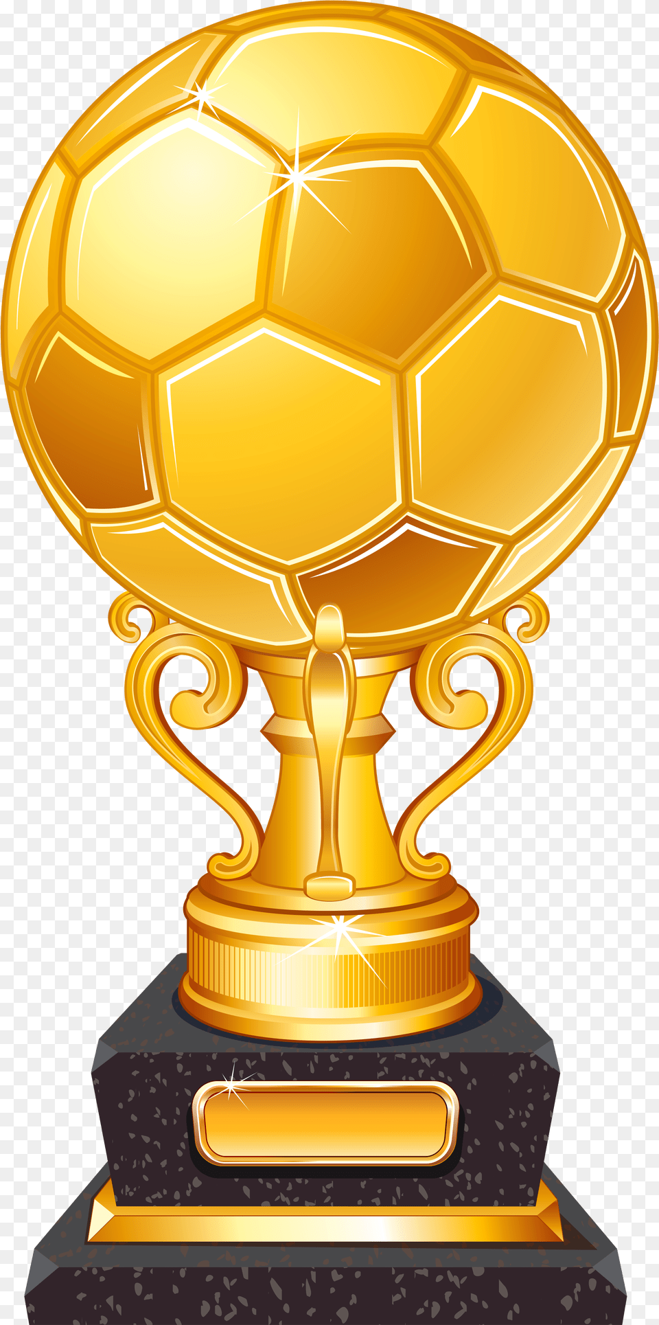 Gold Football Award Trophy Football Trophy Png Image