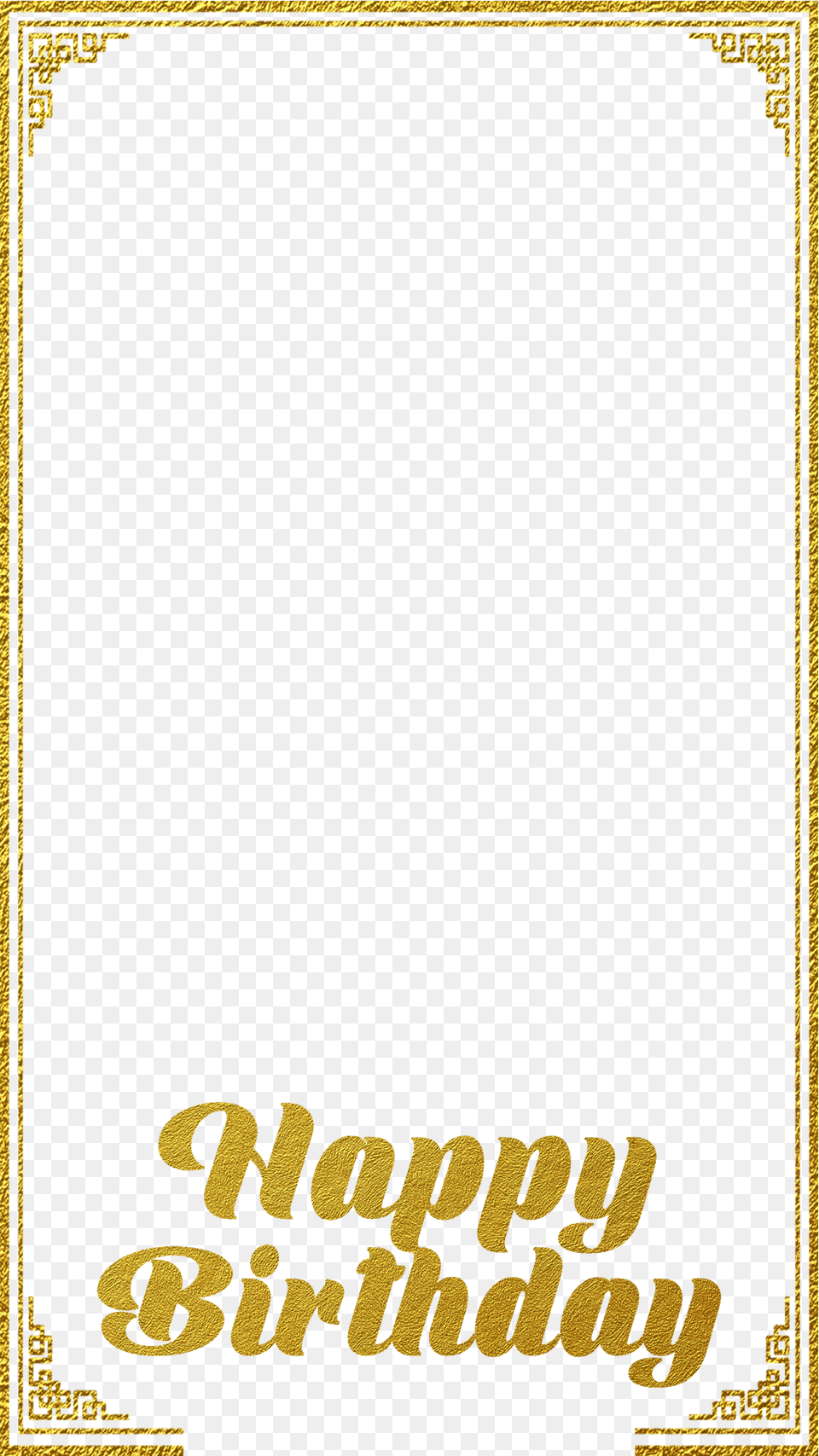 Gold Frame Birthday Snapchat Filter Geofilter Maker Poster, Home Decor, Rug, Book, Publication Png