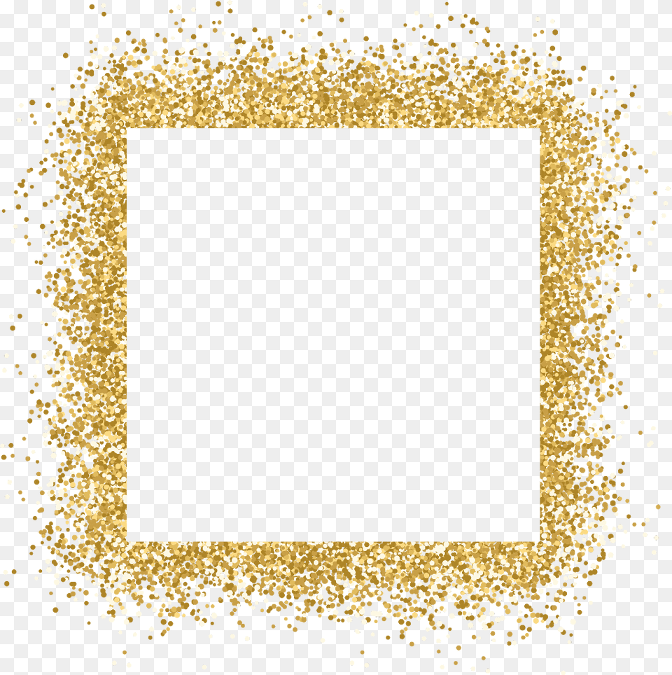 Gold Frame Glitter Ftestickers Gold Glitter Frame Free Transparent Png