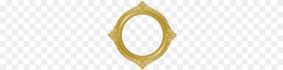 Gold Frame Gold Frame Oval, Photography Free Png Download