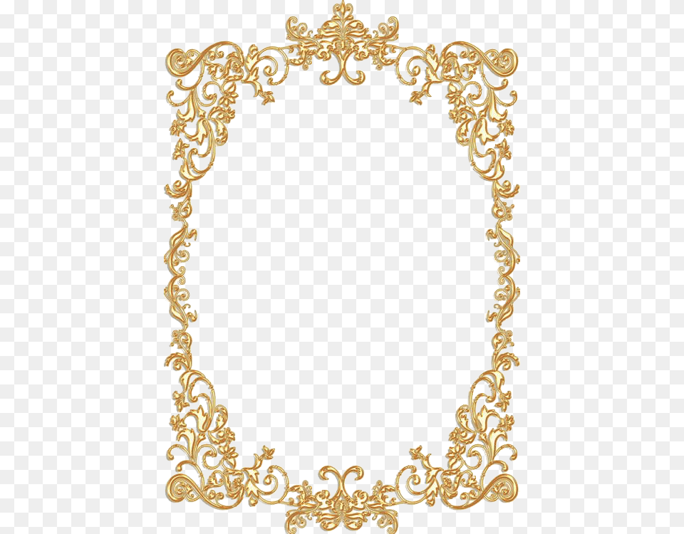 Gold Frame Gold Vintage Frames, Oval, Accessories, Jewelry, Necklace Free Png Download