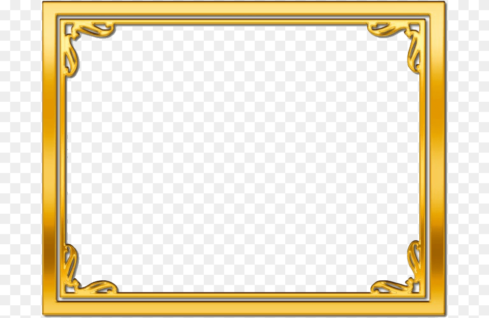 Gold Frame Picture Golden Frame, Blackboard Png Image