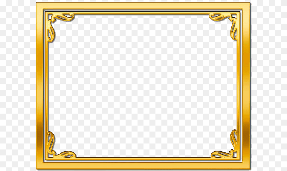 Gold Frame Picture Golden Frame, Blackboard Free Png