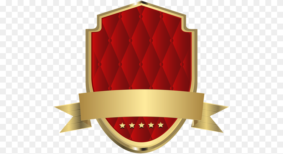 Gold Frame Red Emblem Decorative Shield Label Red Label Template, Armor Free Png Download