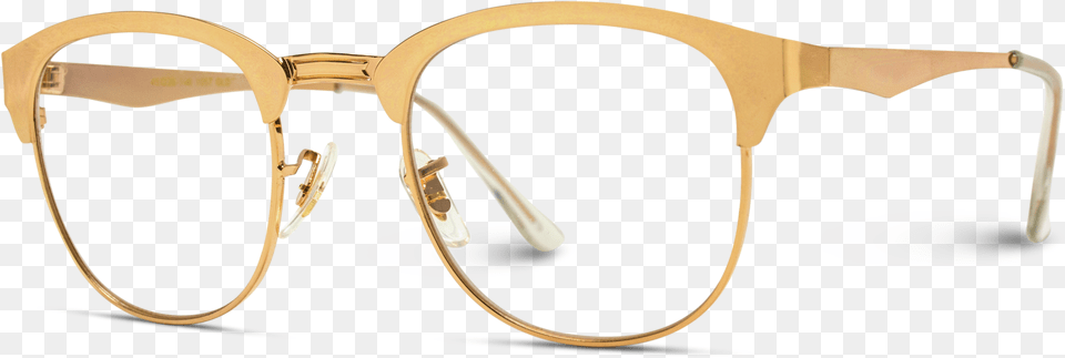 Gold Frame Semi Rimless Clear Glasses Transparent Material, Accessories, Sunglasses Png