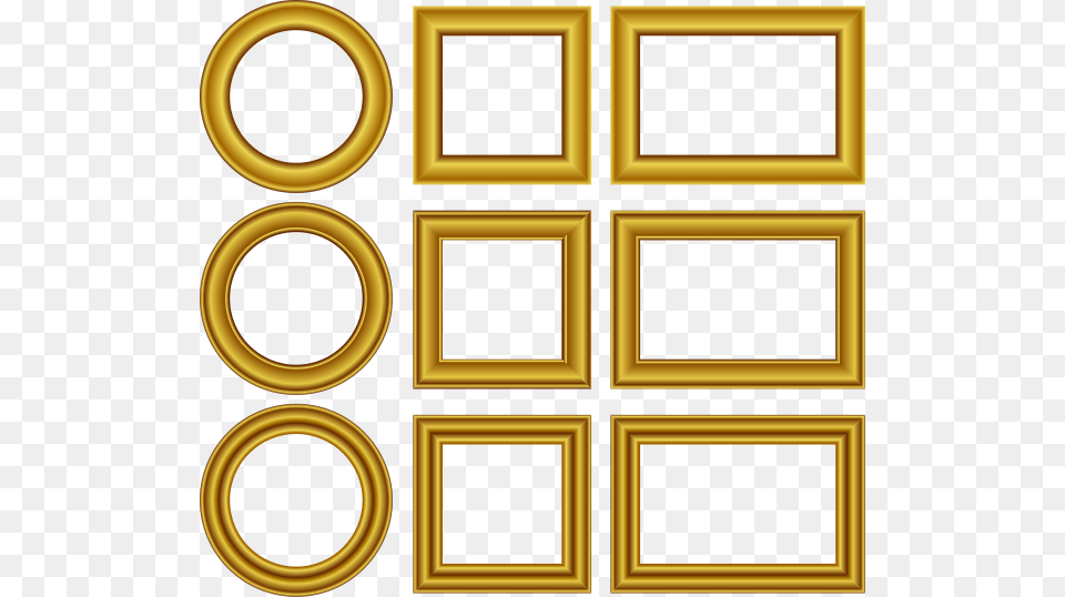 Gold Frames Set Clip Arts For Web, Text Free Png
