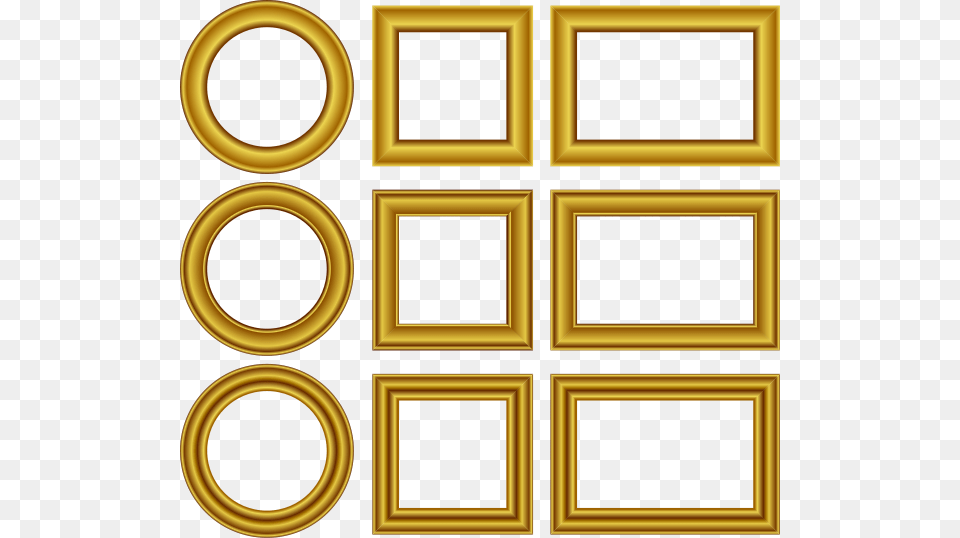 Gold Frames Set Clipart, Text Free Png Download