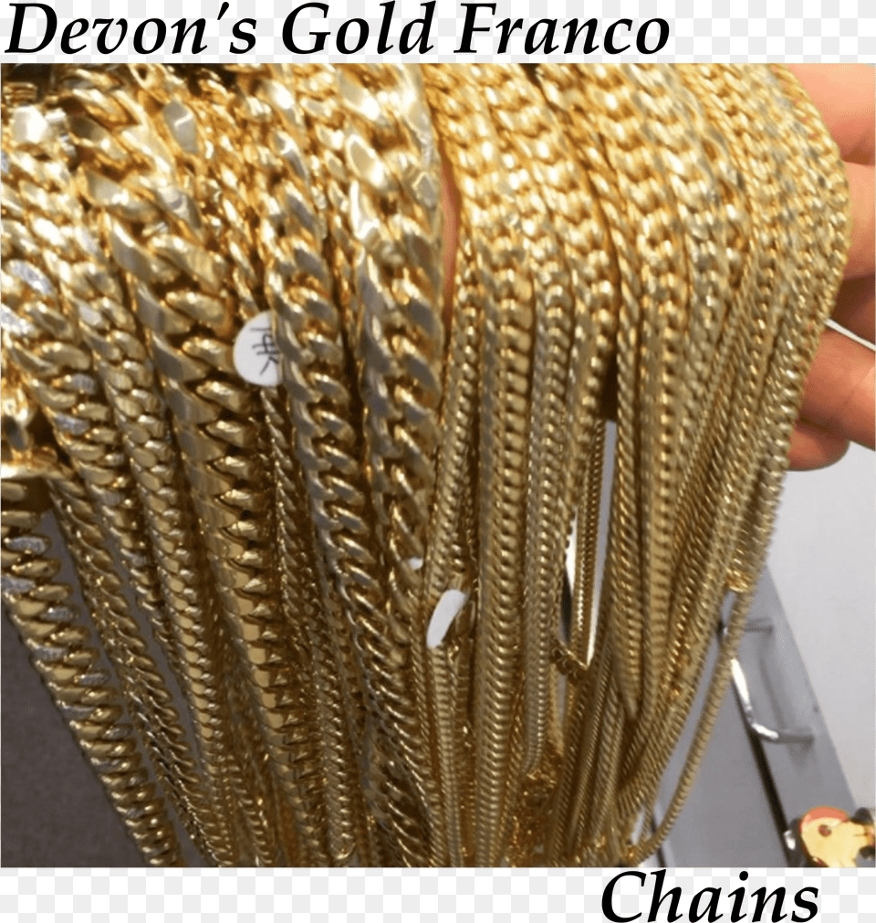 Gold Franco Chains Devon Chain, Accessories, Jewelry, Ornament, Female Png