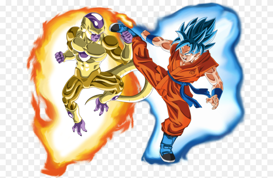 Gold Frieza Vs Ssgss Goku Aura By Eymsmiley D8zo7xa Dbs Goku Vs Golden Frieza, Book, Comics, Publication, Person Free Png Download