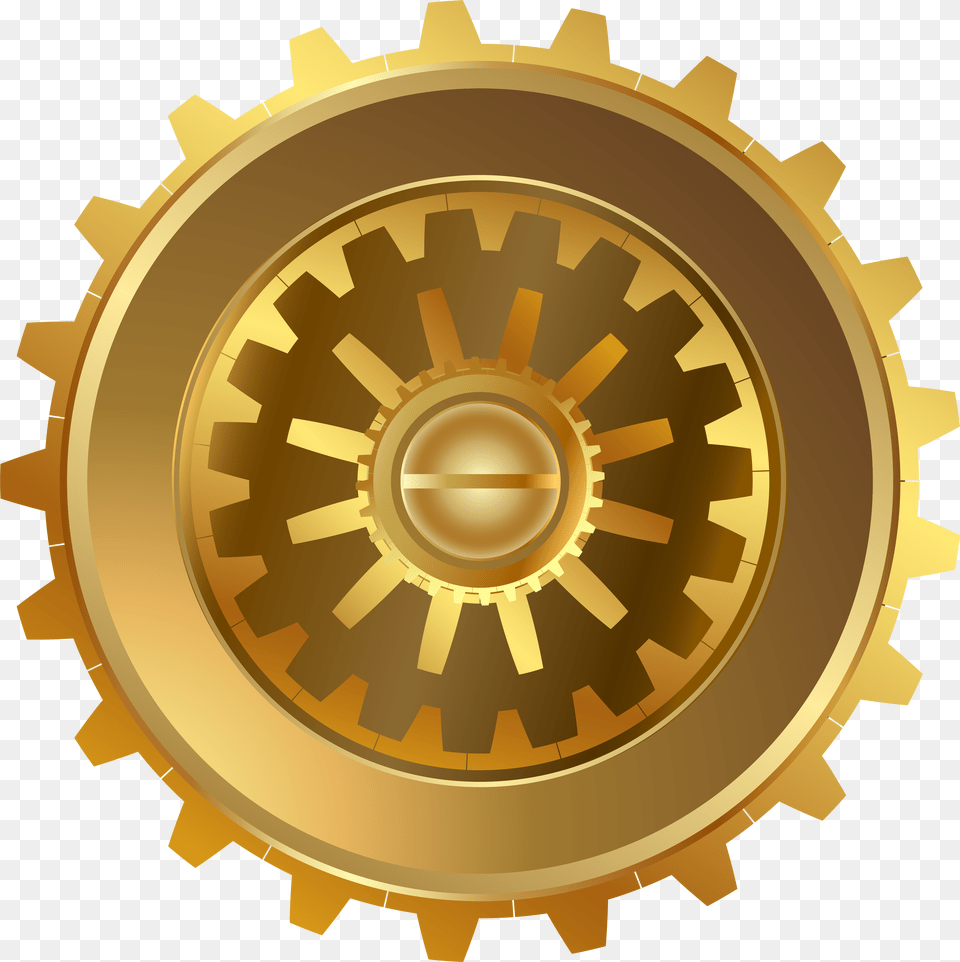 Gold Gear Clip Art Gallery Free Png