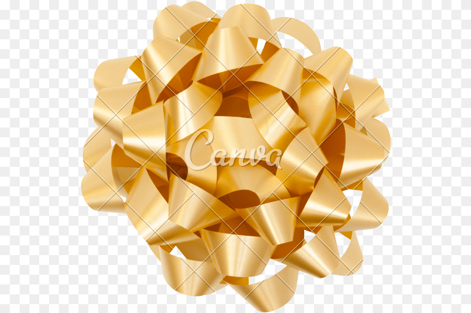 Gold Gift Bow Gift Golden Ribbon, Chandelier, Lamp Free Transparent Png