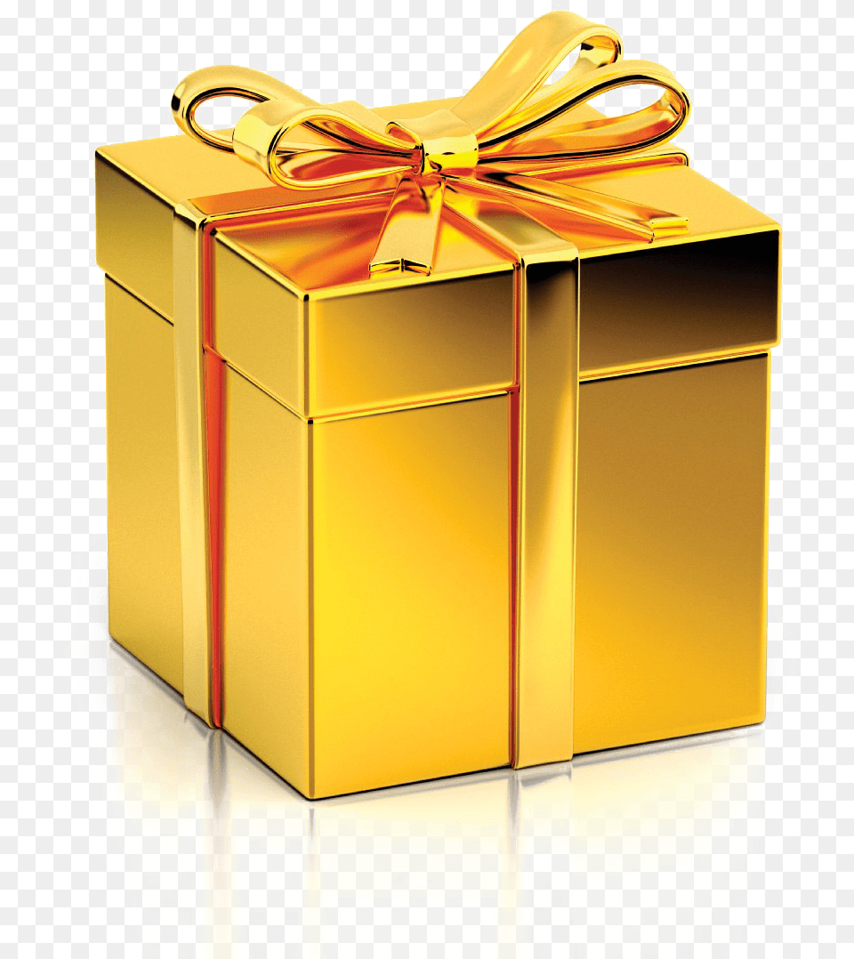 Gold Gift Box Png Image