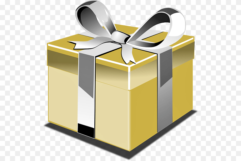 Gold Gift Box Clipart Silver And Gold Gift Boxes, Mailbox Png Image