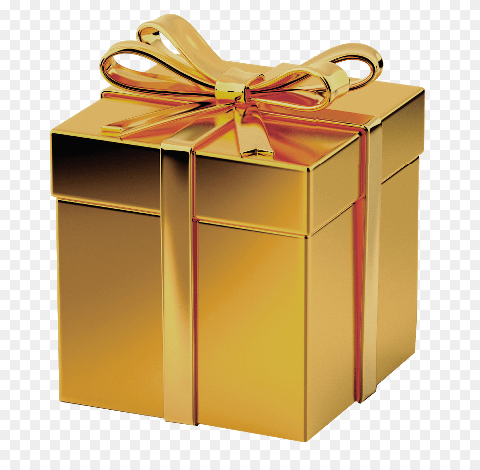 Gold Gift Box Transparent Image, Mailbox Free Png Download