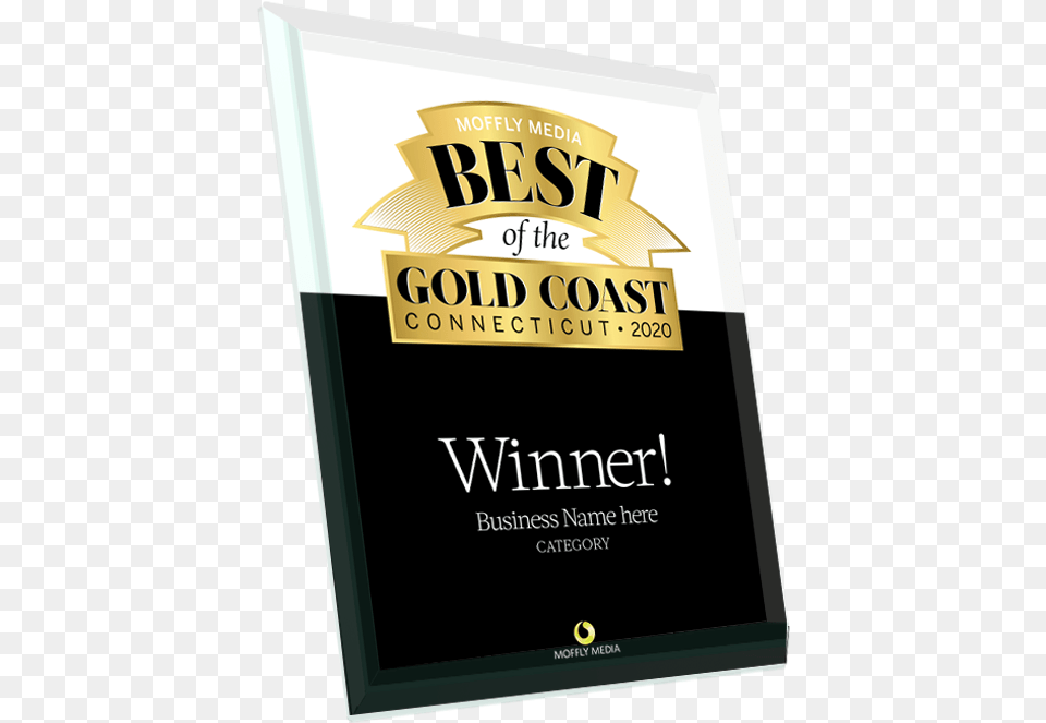 Gold Glass Plaque Horizontal, Advertisement, Poster, Book, Publication Png