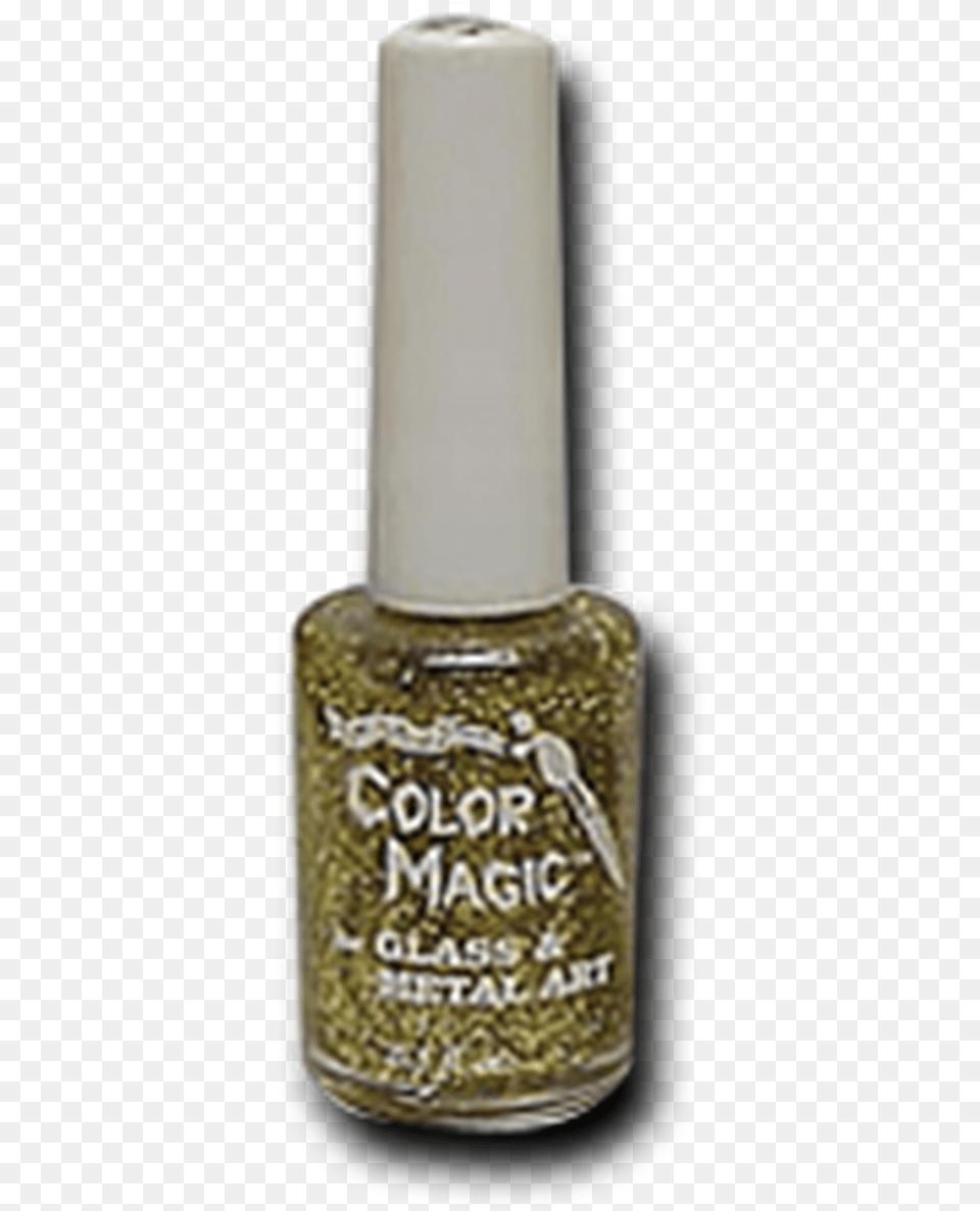 Gold Glitter Color Magic Multi Surfaceglass Paint Nail Polish, Cosmetics, Bottle, Shaker, Nail Polish Free Png