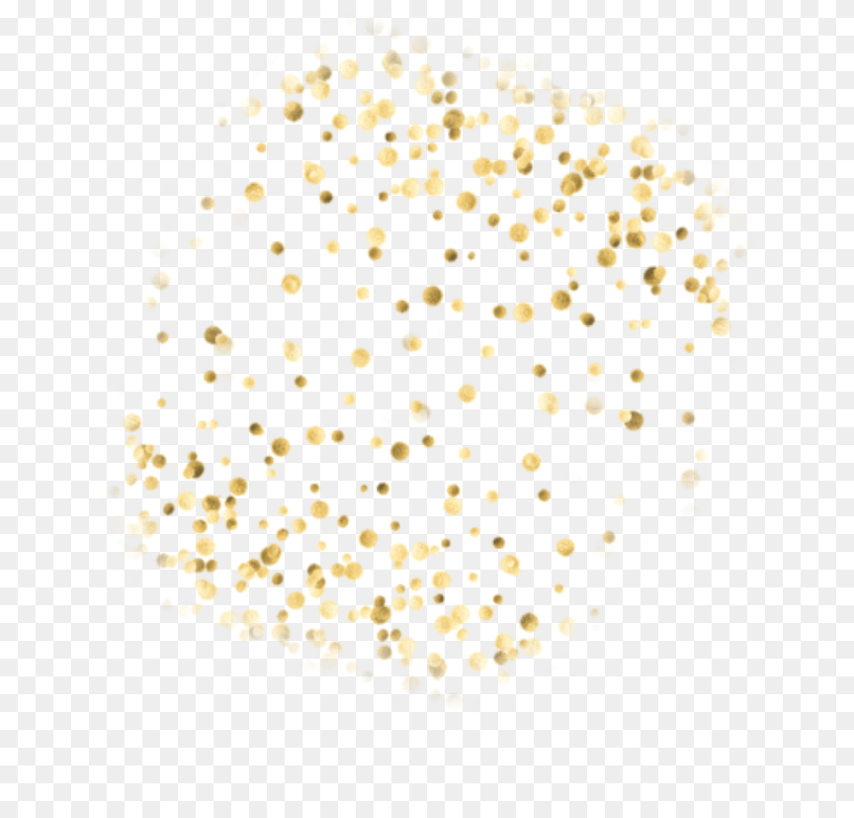 Gold Glitter Confetti Decorations Decoration Circle, Plant, Pollen, Nature, Night Free Png Download