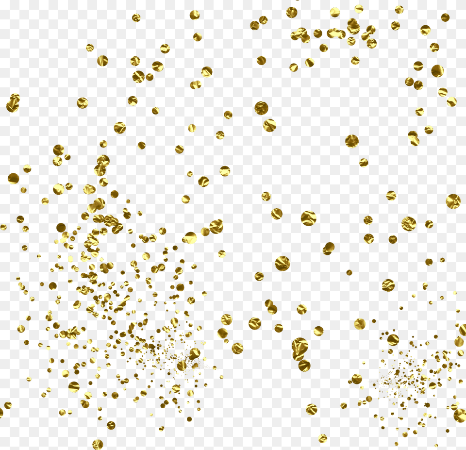 Gold Glitter Foil Confetti Dots Dot Decoration Gold Glitter Dot, Paper Free Png Download