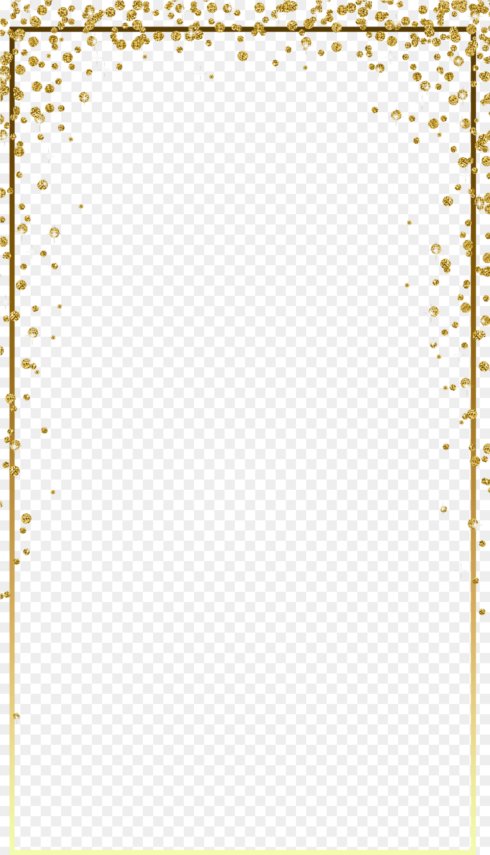 Gold Glitter Frame Image Golden Glitter Border, Paper, Confetti Png