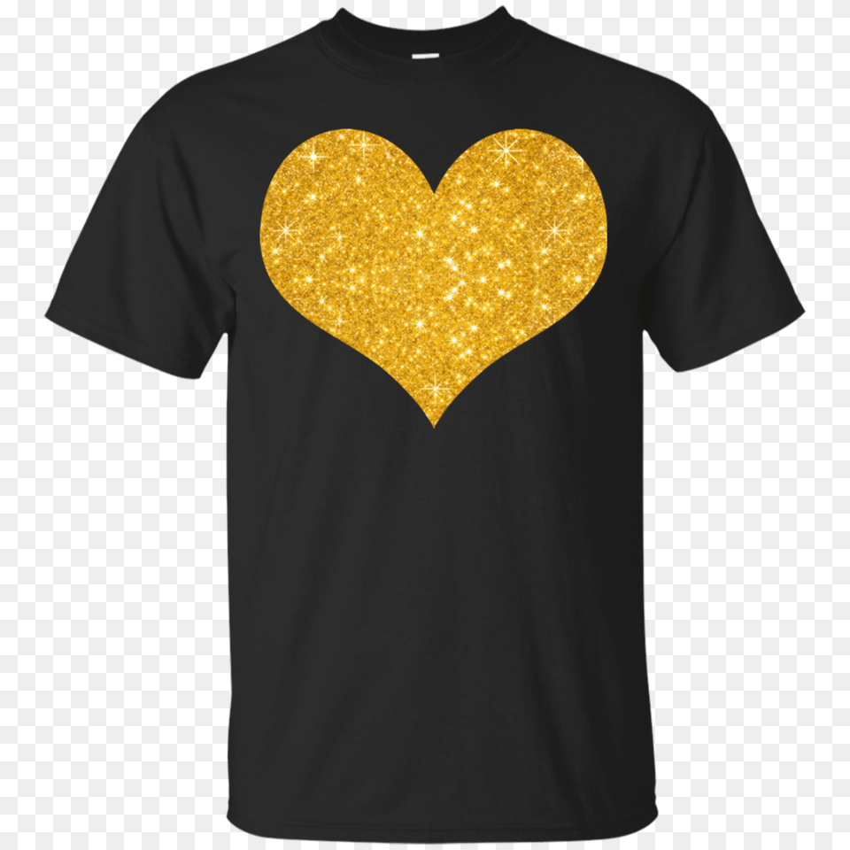 Gold Glitter Heart, Clothing, T-shirt, Symbol Png Image
