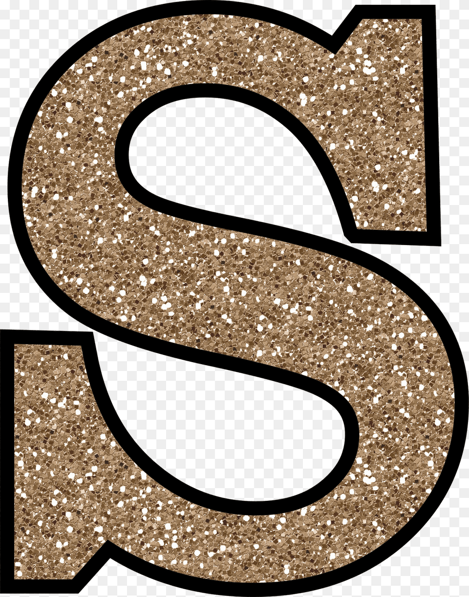 Gold Glitter Letter S, Number, Symbol, Text Free Transparent Png